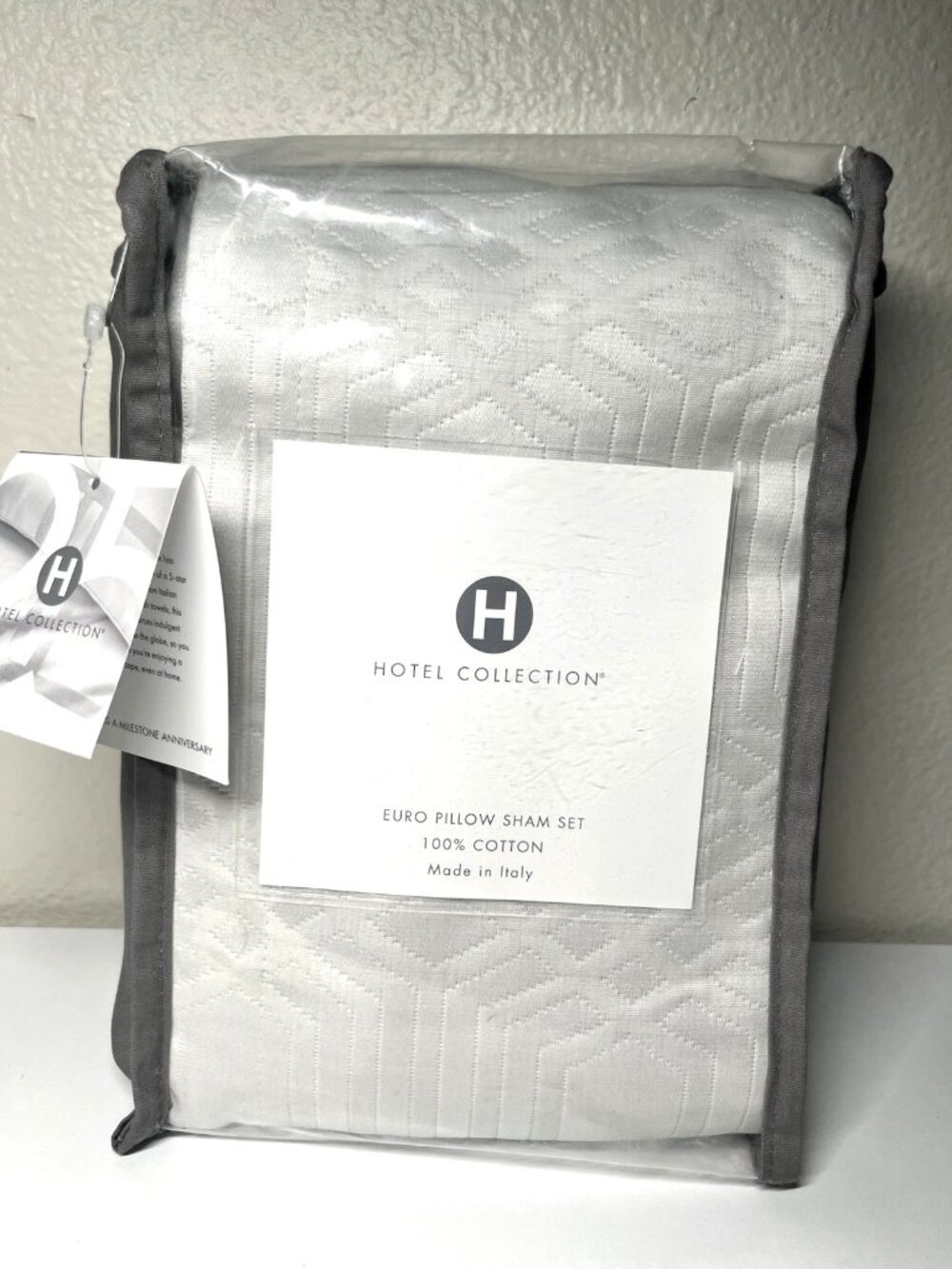 Hotel Collection Italian Positano Matelassé 2-Pc European Sham Set – MSRP $215